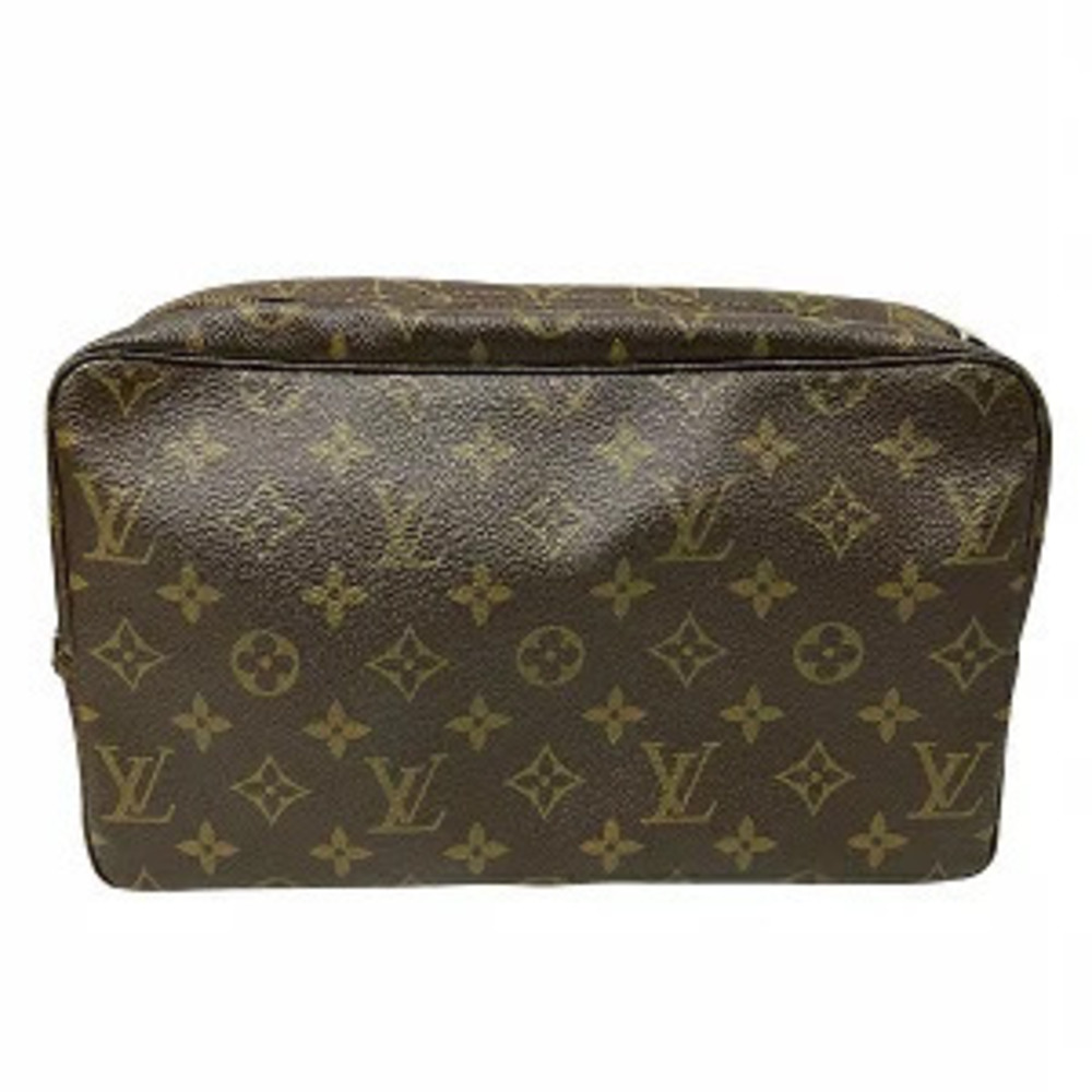 Louis Vuitton Shoulder Trousses Bag Toilette Clutch Monogram Brown